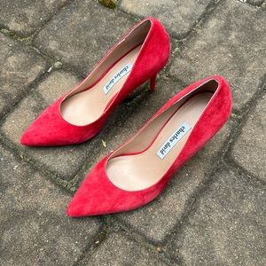 NWT Charles David Red Suede Pumps